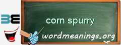 WordMeaning blackboard for corn spurry